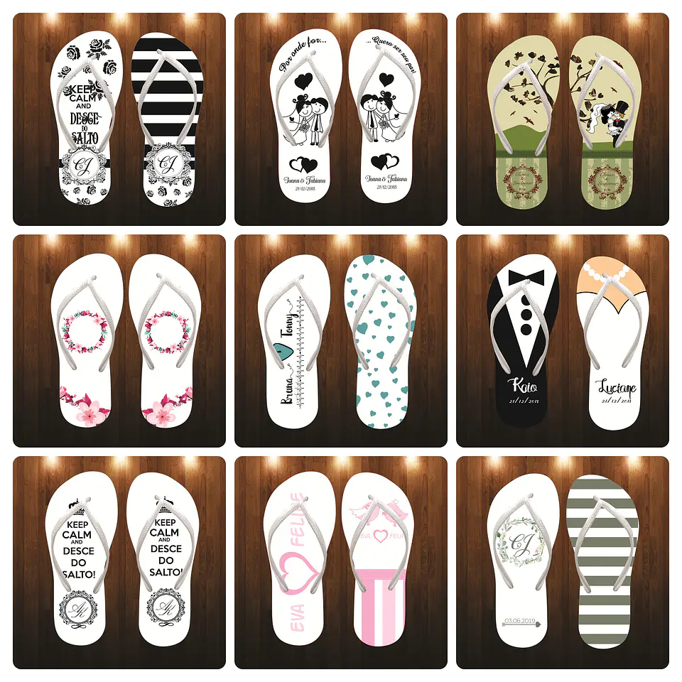 Arquivos para Sublimação de Chinelos Arquivo Editável 2