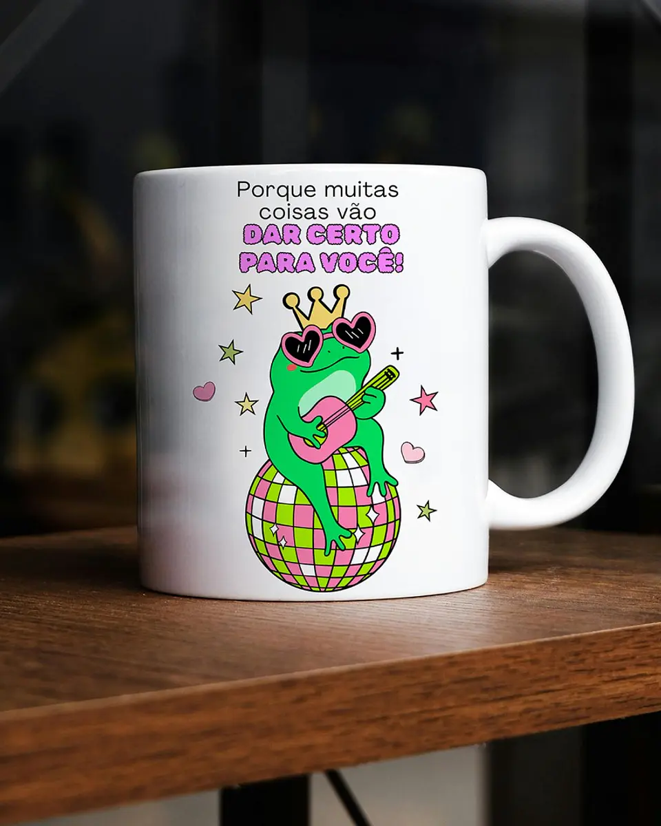 Arte Caneca Que você se acostume com noticias boas, porque muitas coisas vão dar certo para você Arquivo em Png  2