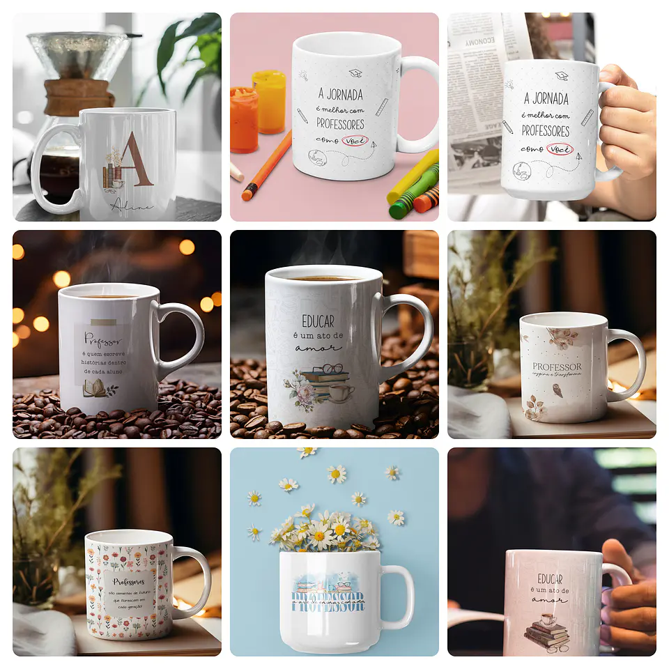 47 Artes para Caneca Frases e Alfabeto Dia dos Professores Arquivo Editável 3