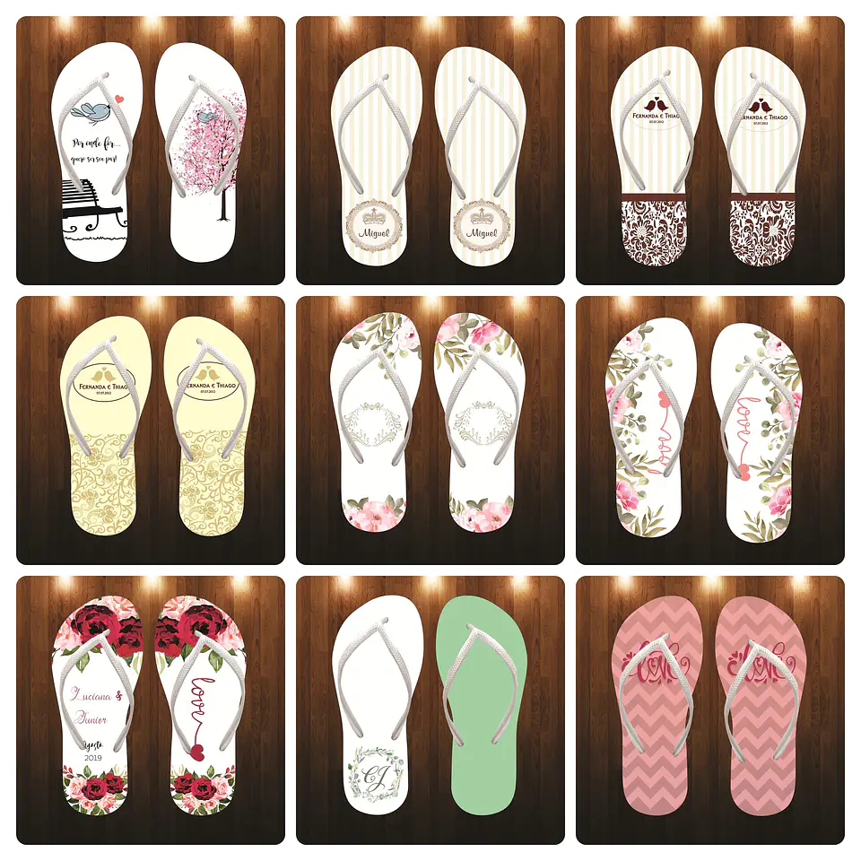 Arquivos para Sublimação de Chinelos Arquivo Editável 4