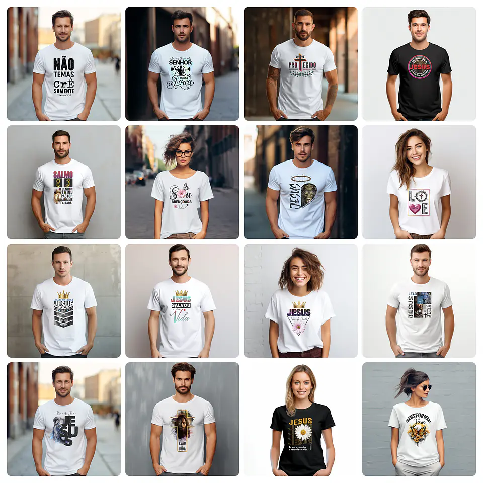 300 Artes para Camisa Gospel Frases Evangelicas Cristão Arquivo Editável  1