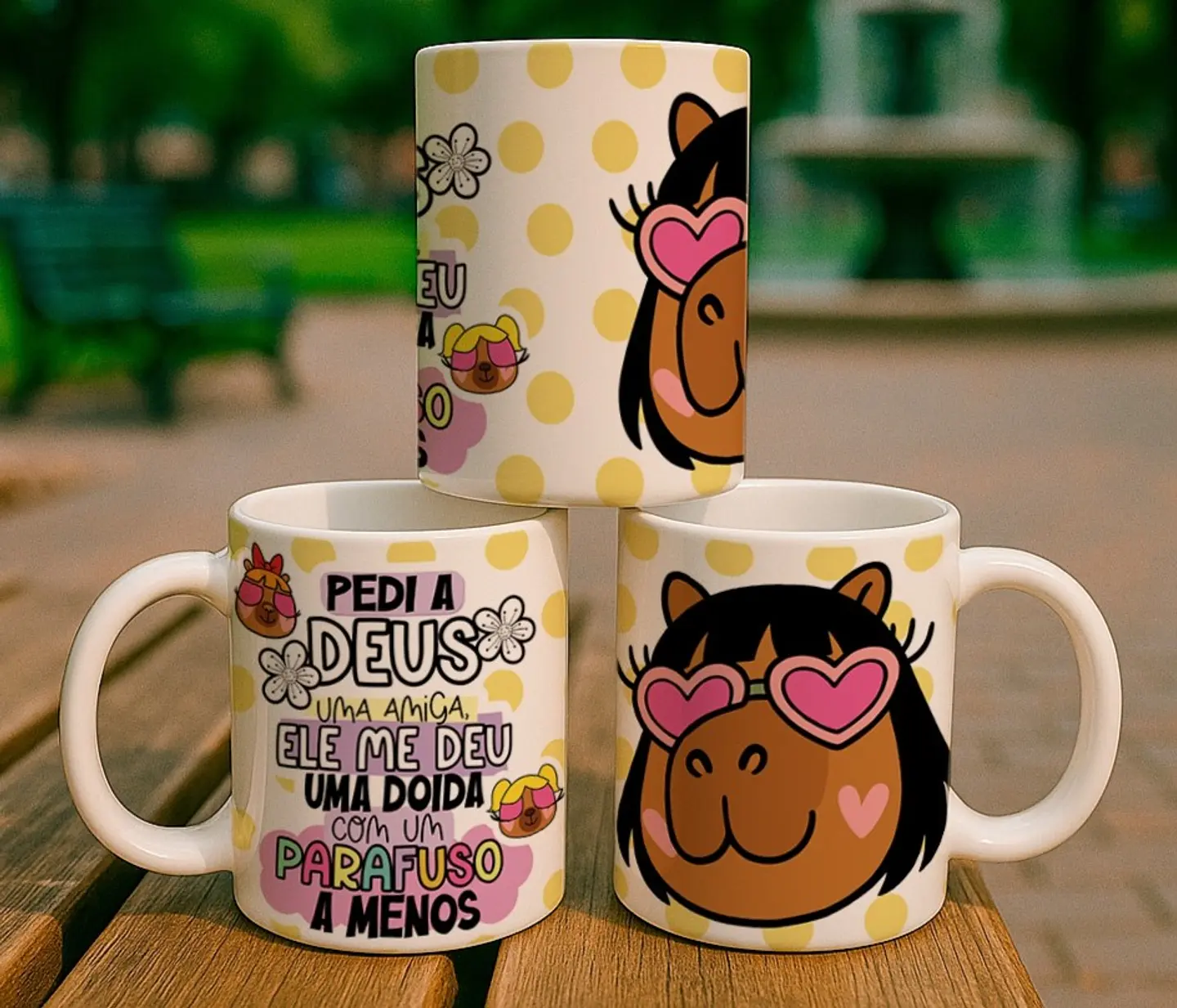 5 Artes para Caneca Capivara Amizade Arquivo Editável 5