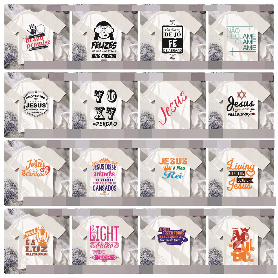 300 Artes para Camisa Gospel Frases Evangelicas Cristão Arquivo Editável  6