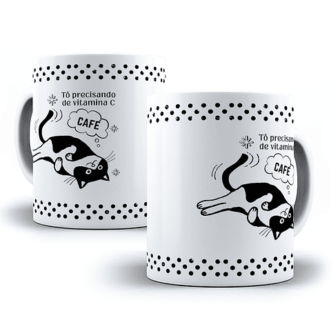 Arte Caneca Tô precisando de vitamina C, CAFÉ Arquivo em Png