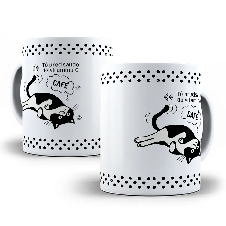 Arte Caneca Tô precisando de vitamina C, CAFÉ Arquivo em Png 1