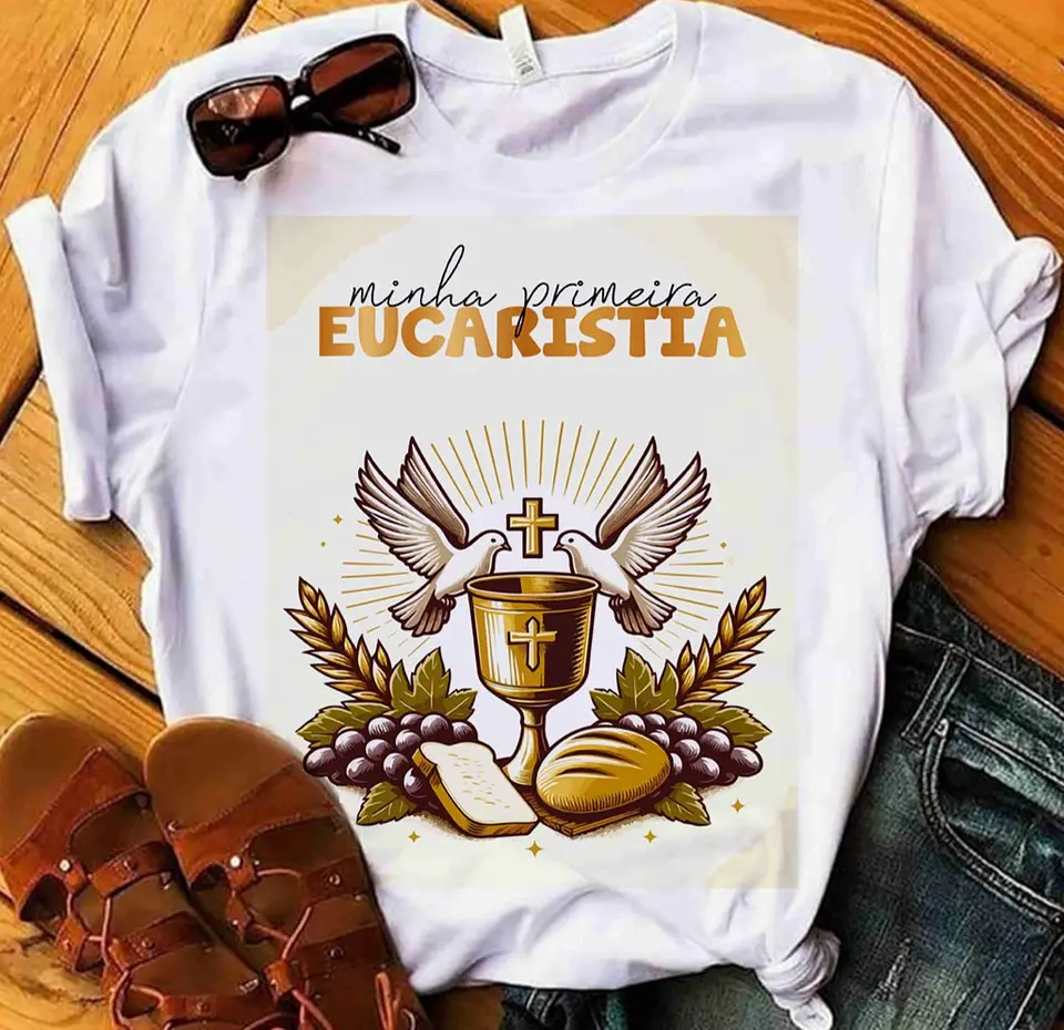 10 Artes para Camisa Primeira Comunhão Arquivo Editável 6