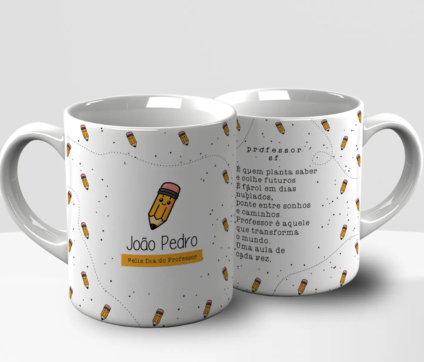 Arte Caneca Siguinificado de Ser Professor Arquivo Editável 2