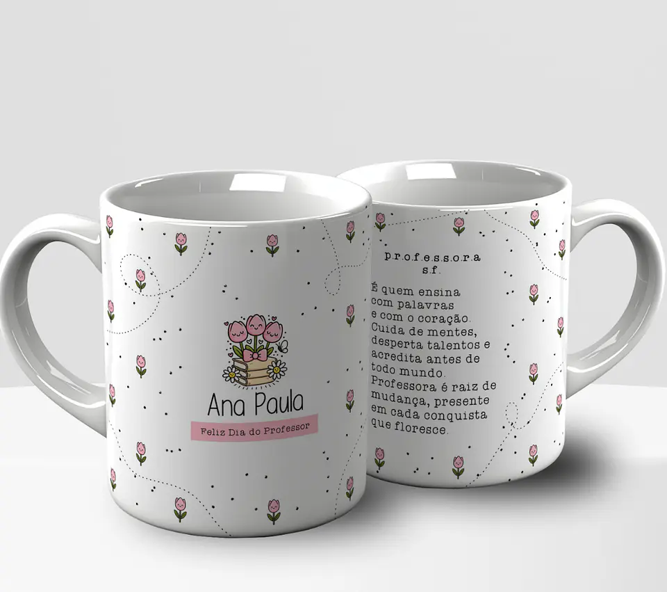 Arte Caneca Siguinificado de Ser Professor Arquivo Editável 3