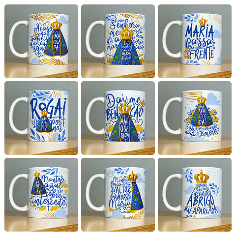 36 Artes para Caneca Camisa e Azulejo Nossa Senhora Aparecida Arquivo em Png