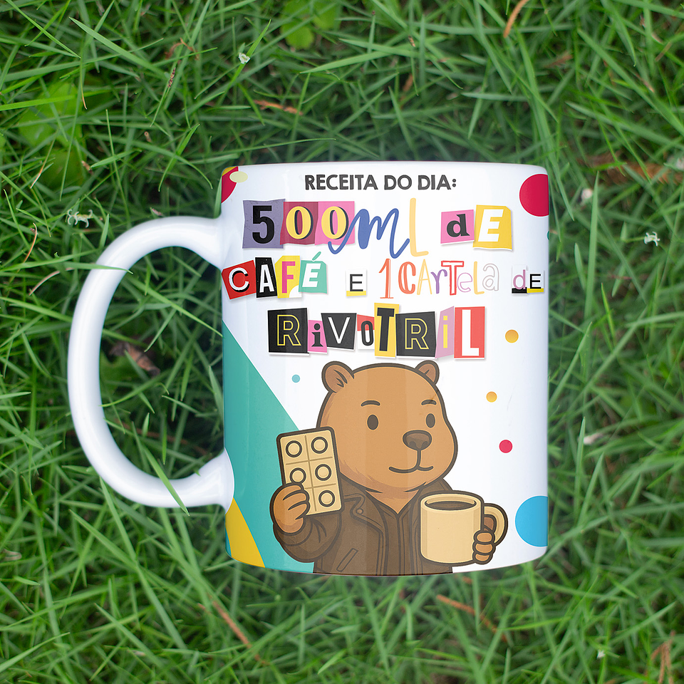 4 Artes para Caneca Capivara Café Arquivo Editável  3