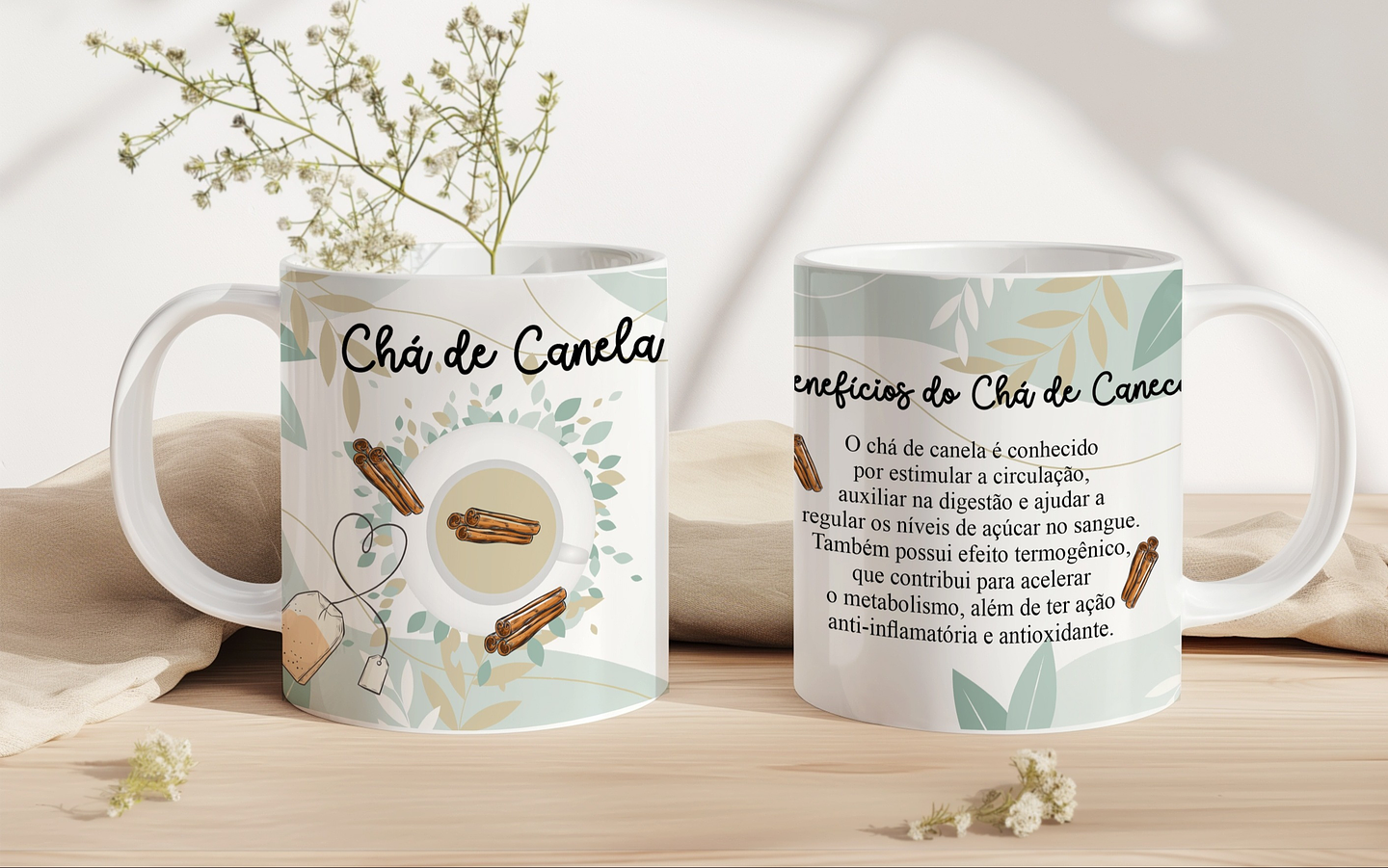 6 Artes para Caneca Chá de Ervas Arquivo em Jpg 4