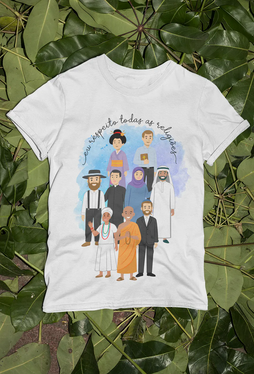 Arte para Camisa todas as Religiões Arquivo em Png 1