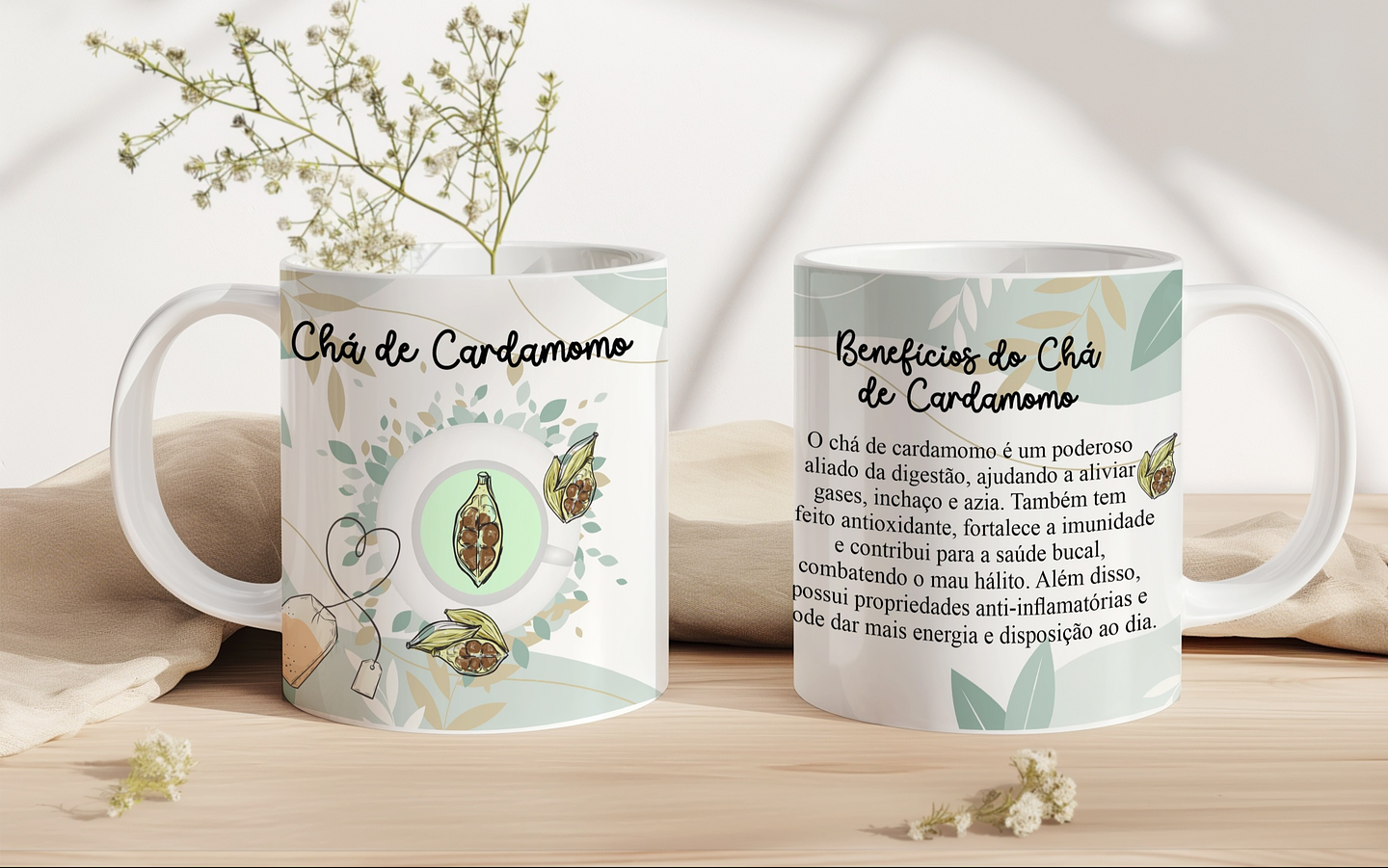 6 Artes para Caneca Chá de Ervas Arquivo em Jpg 6