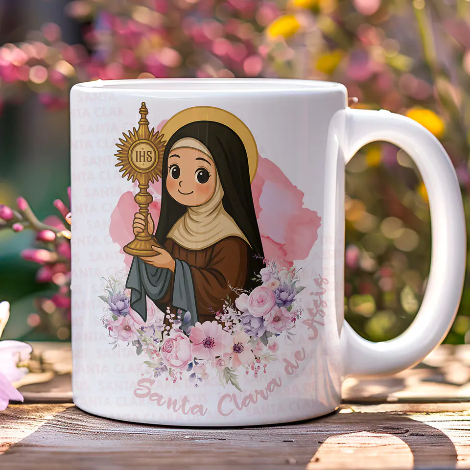 8 Artes para Caneca Santinhas Arquivo Editável  3