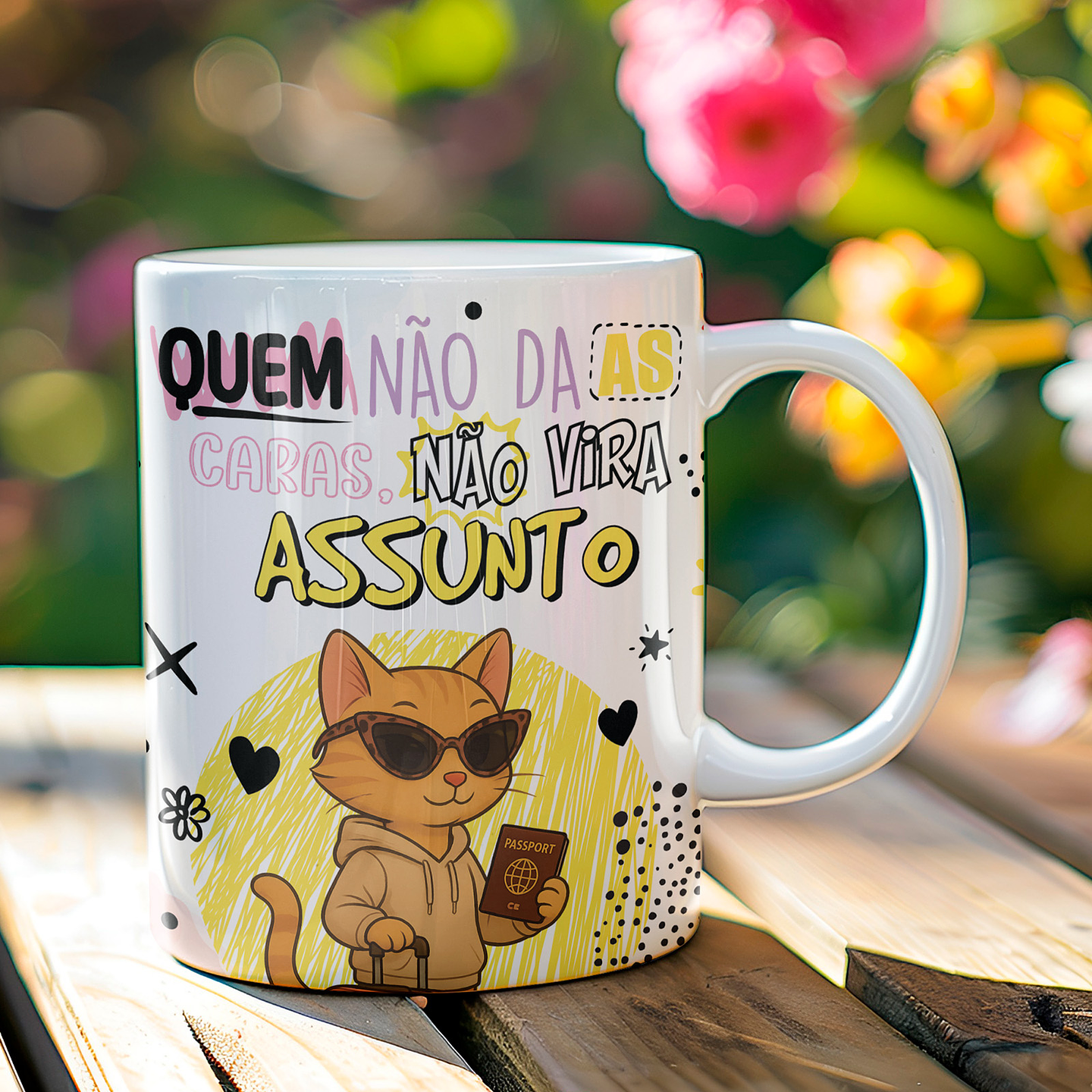 5 Artes para Caneca Frases Gata sincera Arquivo Editável  4