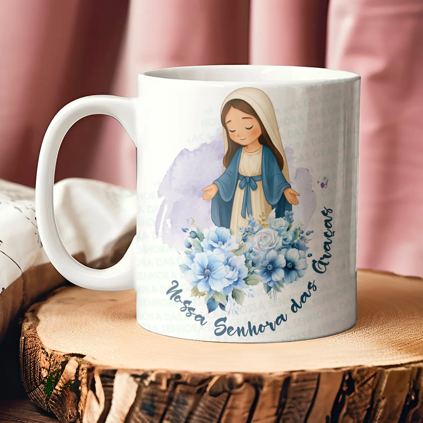 8 Artes para Caneca Santinhas Arquivo Editável  7