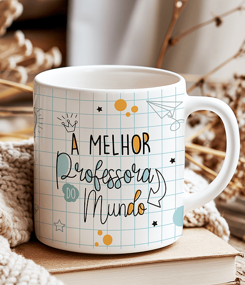 6 Artes para Caneca Professores Clean Arquivo Editável 