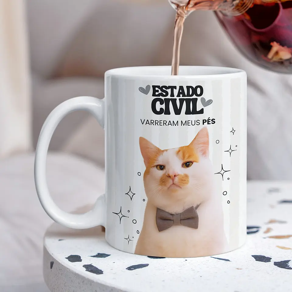 Arte Caneca Estado Civil Varreram meus pés Arquivo em Png   2