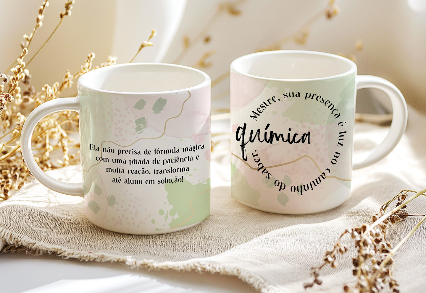 8 Artes para Caneca Professoras Matérias Arquivo Editável  2