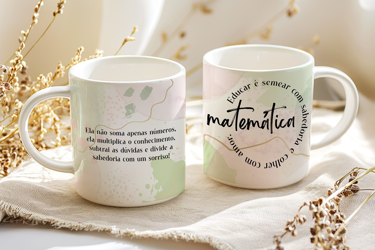 8 Artes para Caneca Professoras Matérias Arquivo Editável  3