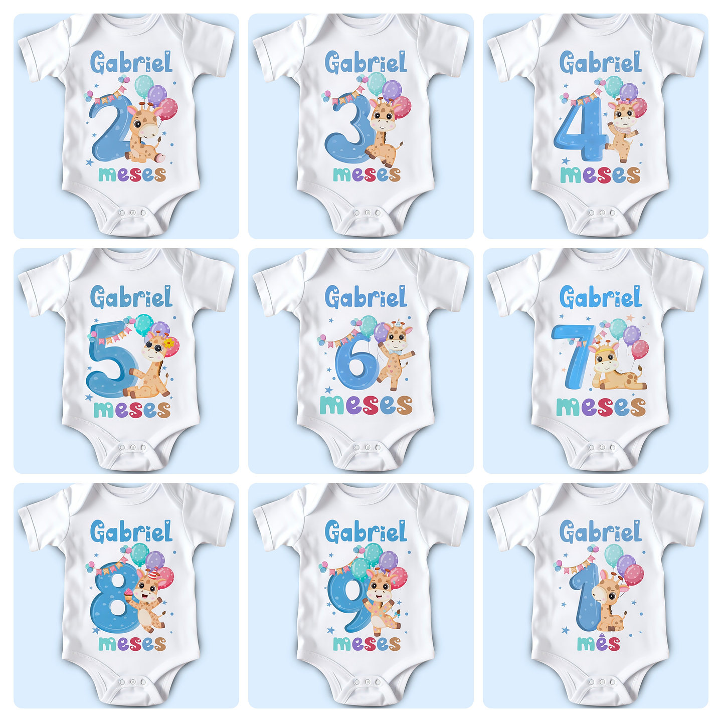 24 Artes para Body Mesvesario Animais Arquivo Editável  2