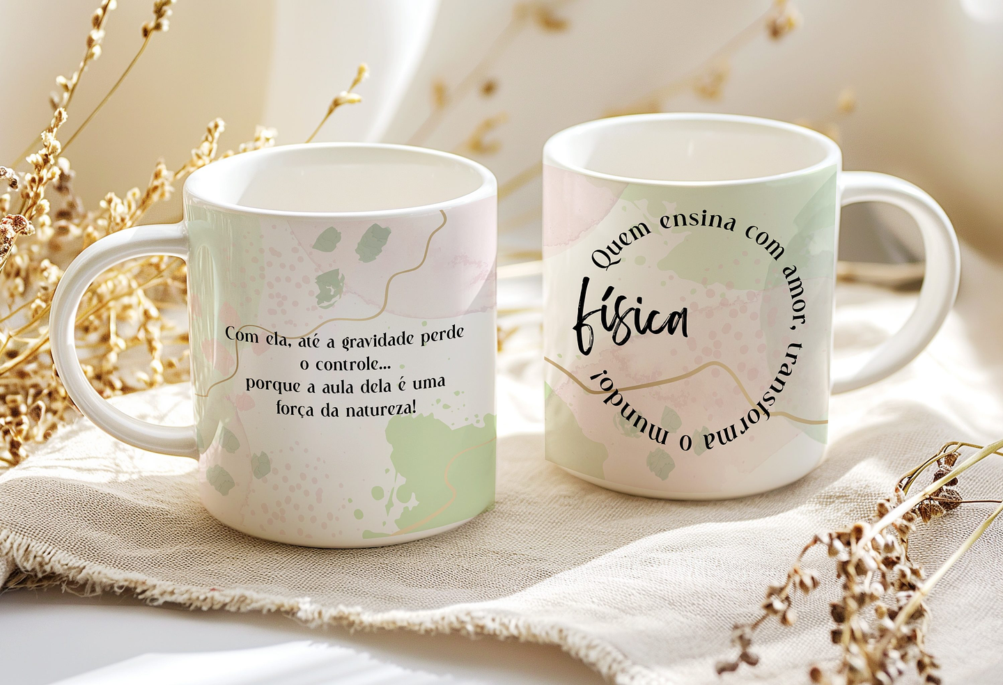 8 Artes para Caneca Professoras Matérias Arquivo Editável  8