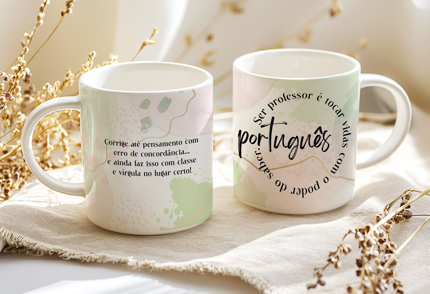 8 Artes para Caneca Professoras Matérias Arquivo Editável  9