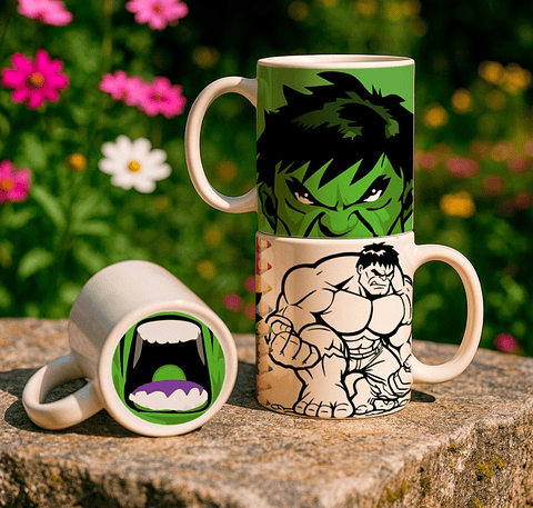 8 Artes para Caneca Bocão Infantil Personagens Arquivo em Jpg