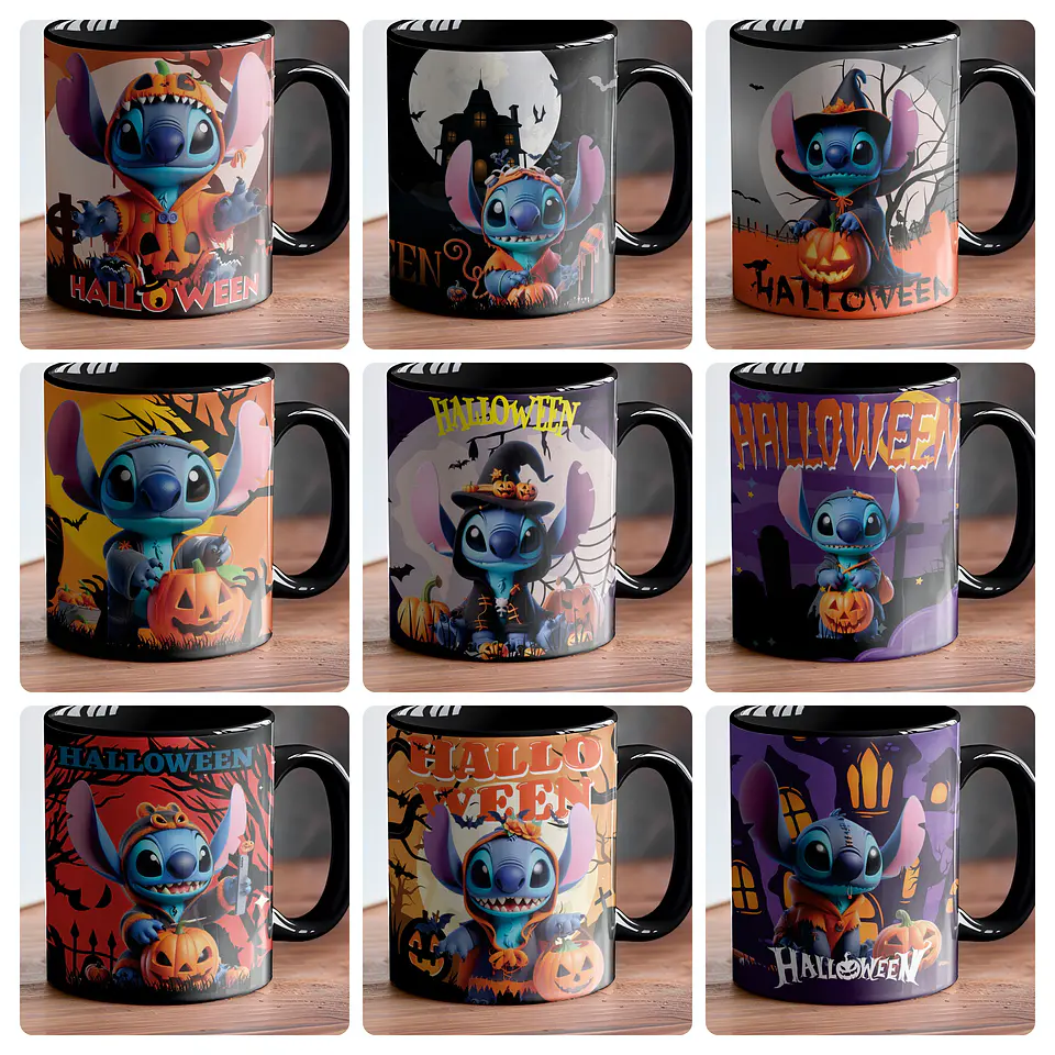 10 Artes para Halloween Stitch e Outros Arquivo em Jpg  1