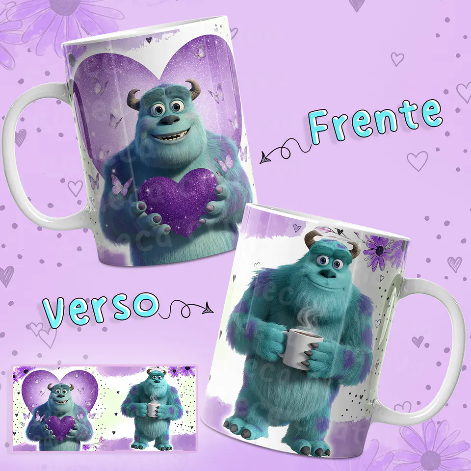 3 Artes Caneca Monstros S.A  Arquivo em Jpg  2