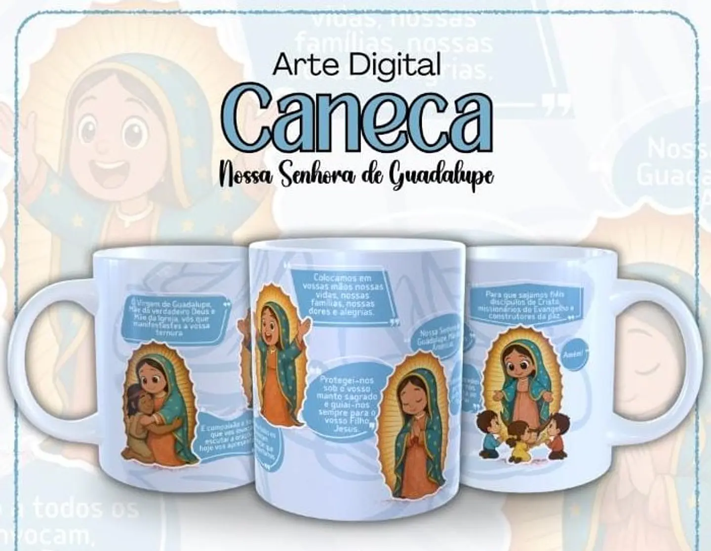 Artes Caneca Nossa Senhora de Guadalupe Arquivo em Jpg 1