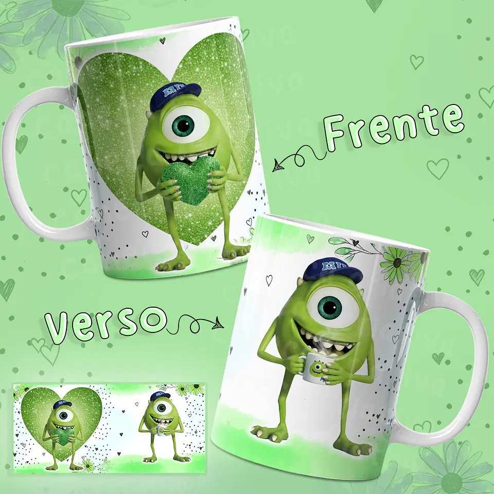 3 Artes Caneca Monstros S.A  Arquivo em Jpg  3