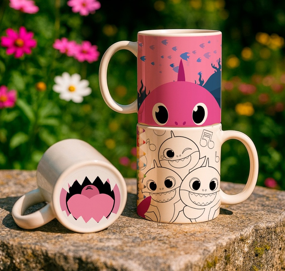 8 Artes para Caneca Bocão Infantil Personagens Arquivo em Jpg 4