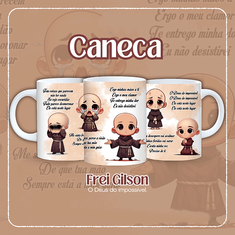 Artes Caneca O Deus do impossível Arquivo em Jpg