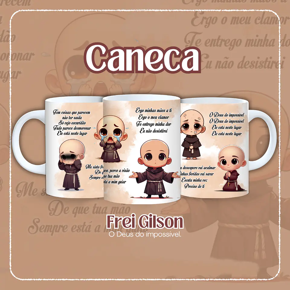 Artes Caneca O Deus do impossível Arquivo em Jpg 1