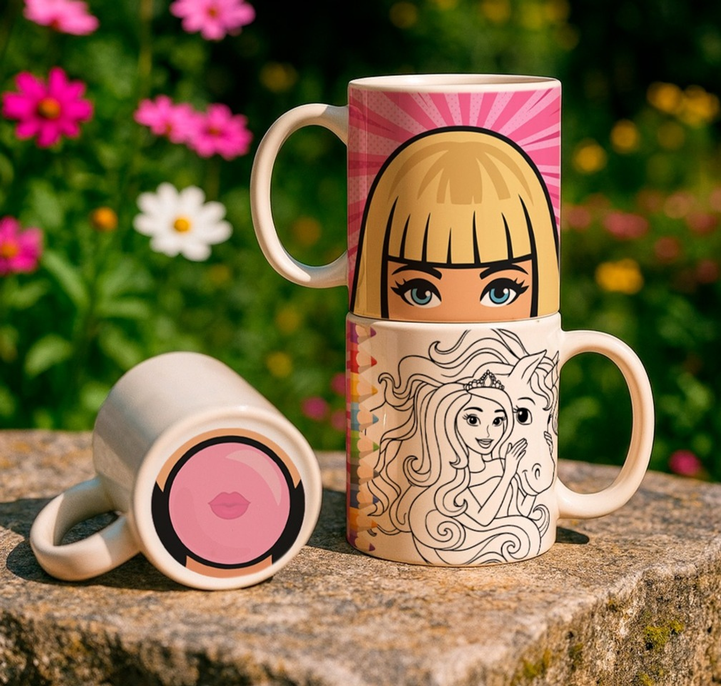 8 Artes para Caneca Bocão Infantil Personagens Arquivo em Jpg 7