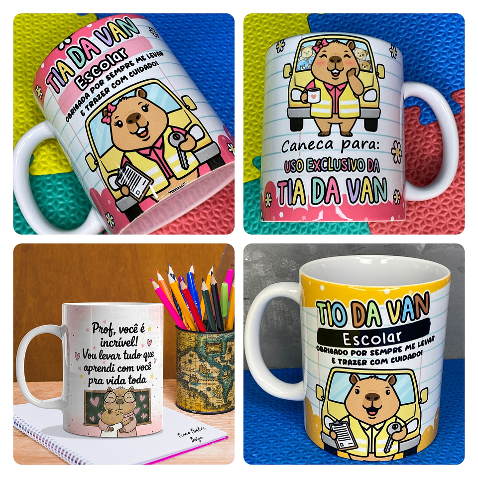 44 Artes para Caneca Capivaras Dia dos Professores Arquivo em Jpg  1