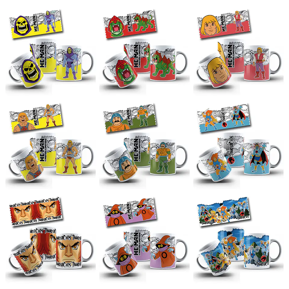 33 Artes para Caneca Clássicos da Minha Infância Guardiões da Nostalgia Arquivo em Jpg  3