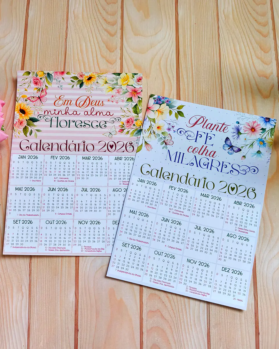 Arquivo Calendario Cristão Floral 2026 Arquivo em Jpg  6