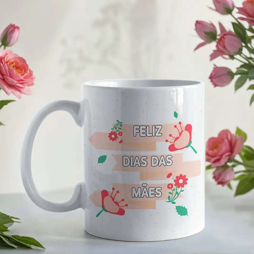 Artes Caneca Feliz Dia das Mães Arquivo em Jpg 1