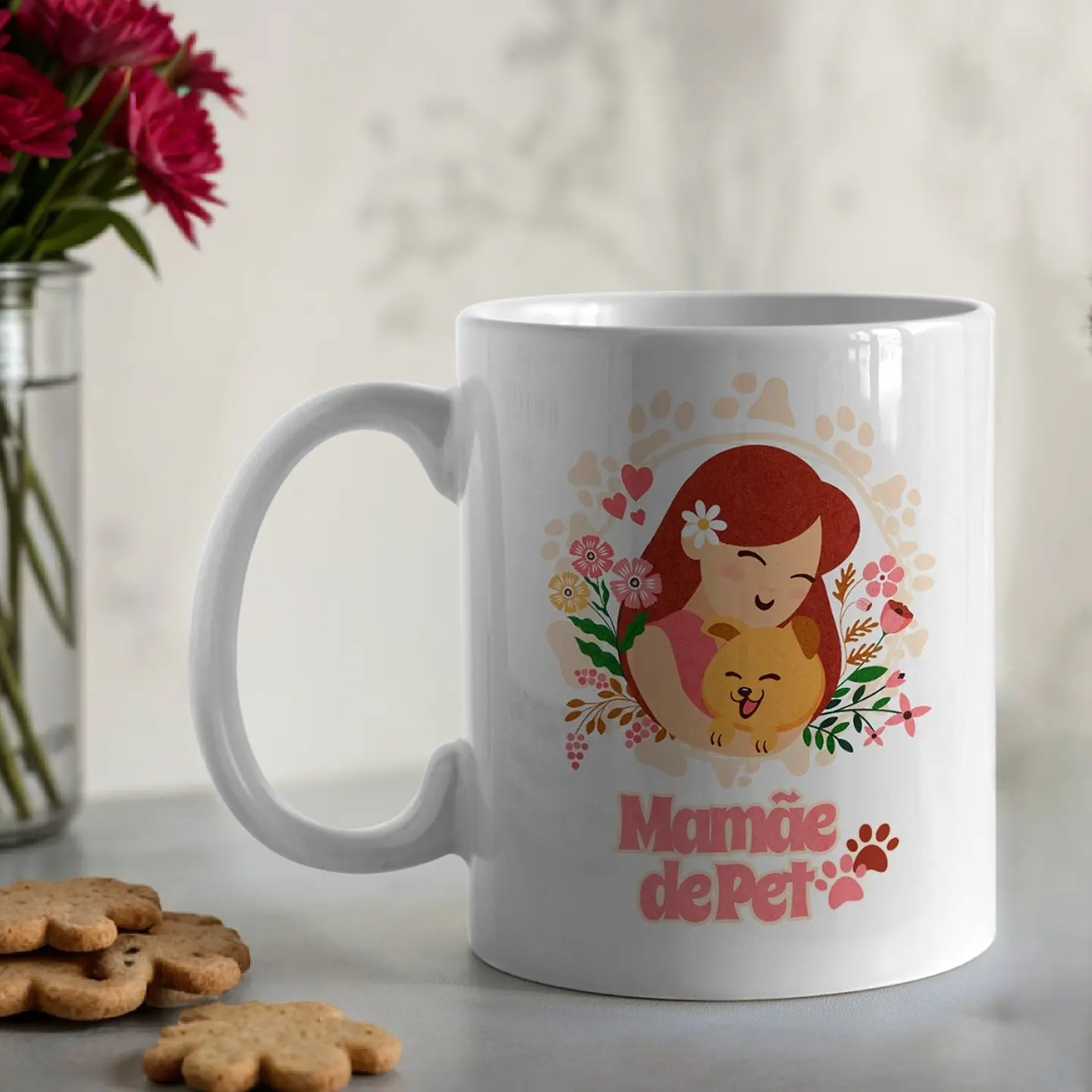 Artes Caneca Mamãe de Pet  Arquivo em Jpg 1