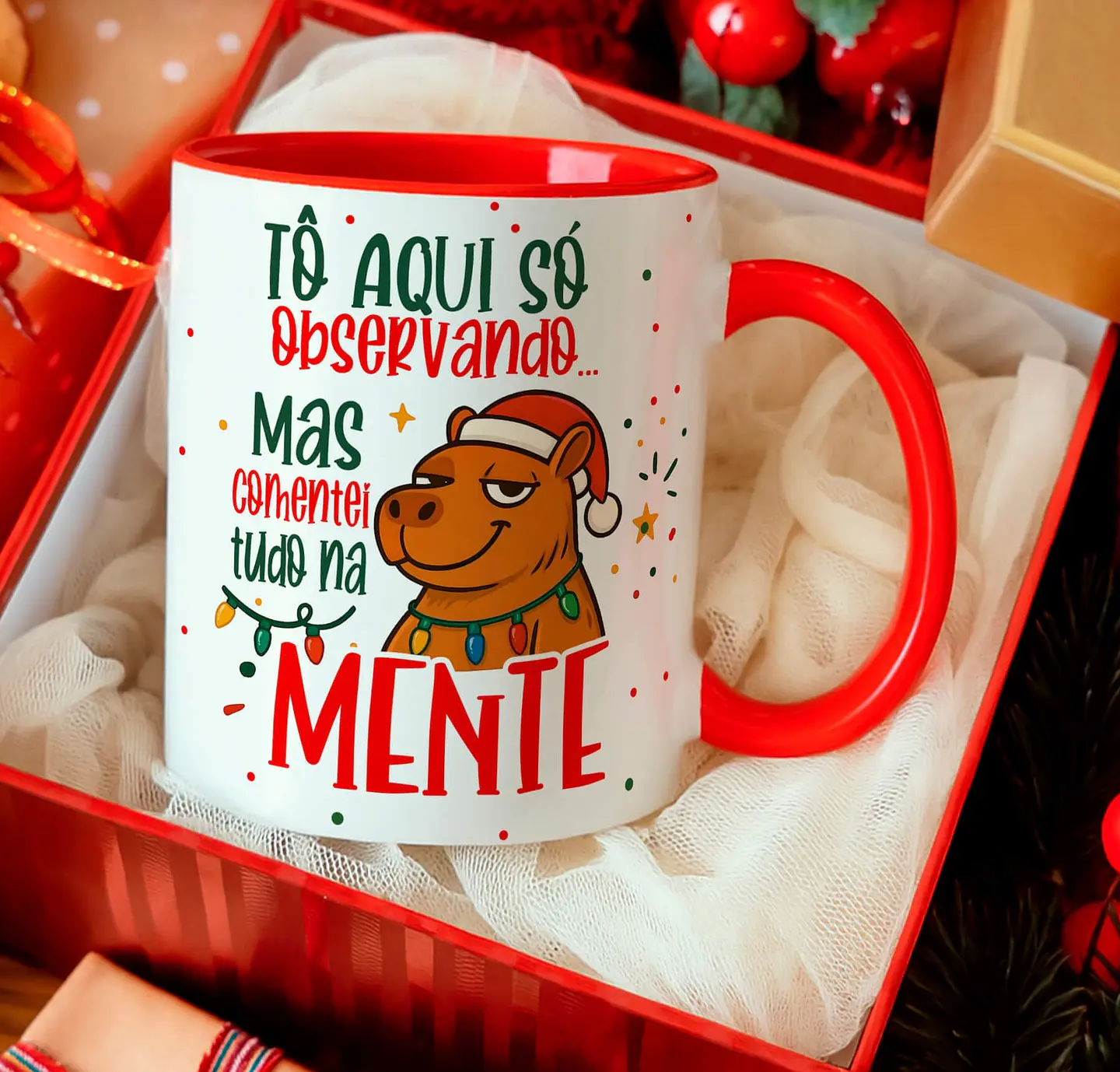 12 Artes para Caneca Capivara Natalina Arquivo Editável  2