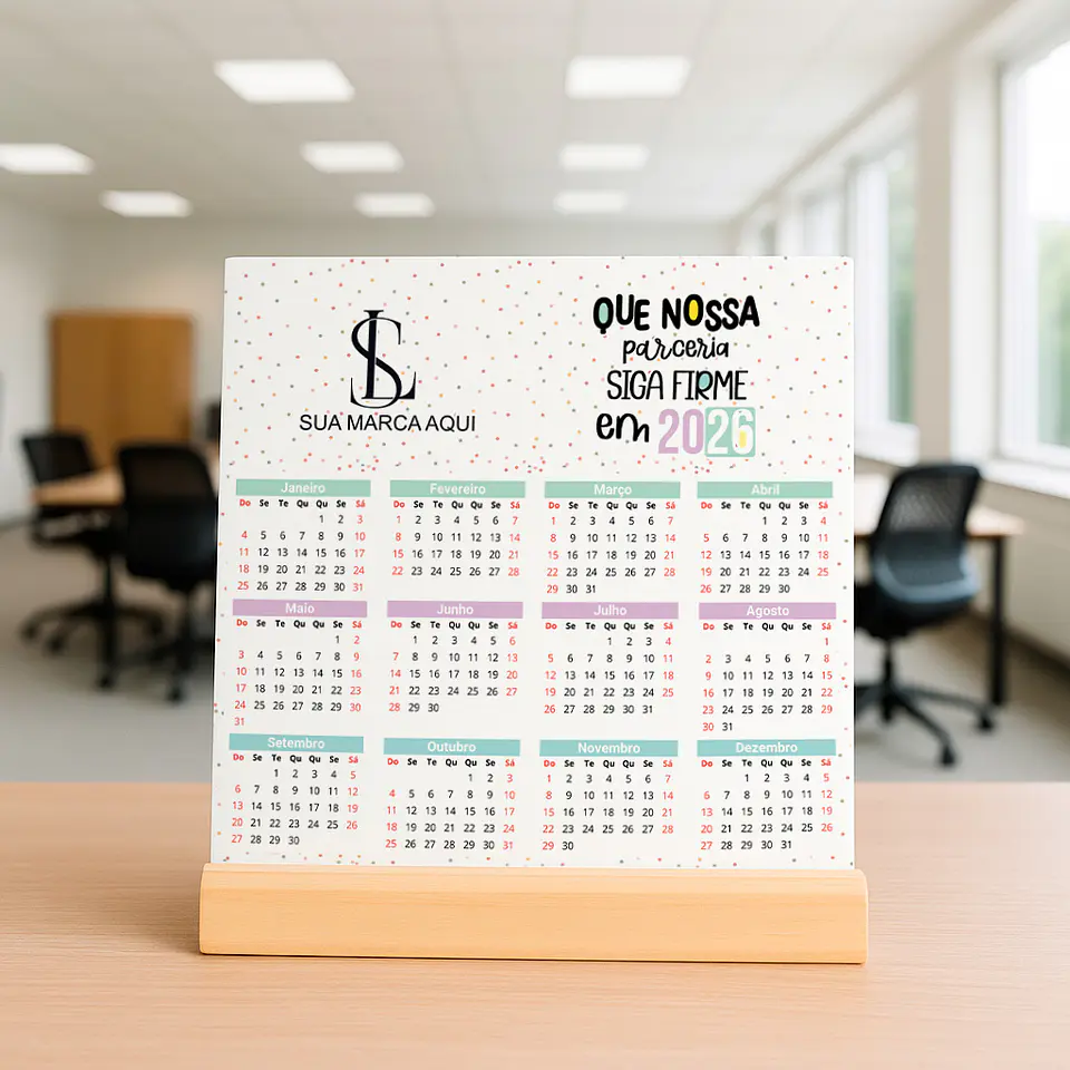 9 Artes para Azulejo Corporativo Calendário Arquivo editável  2