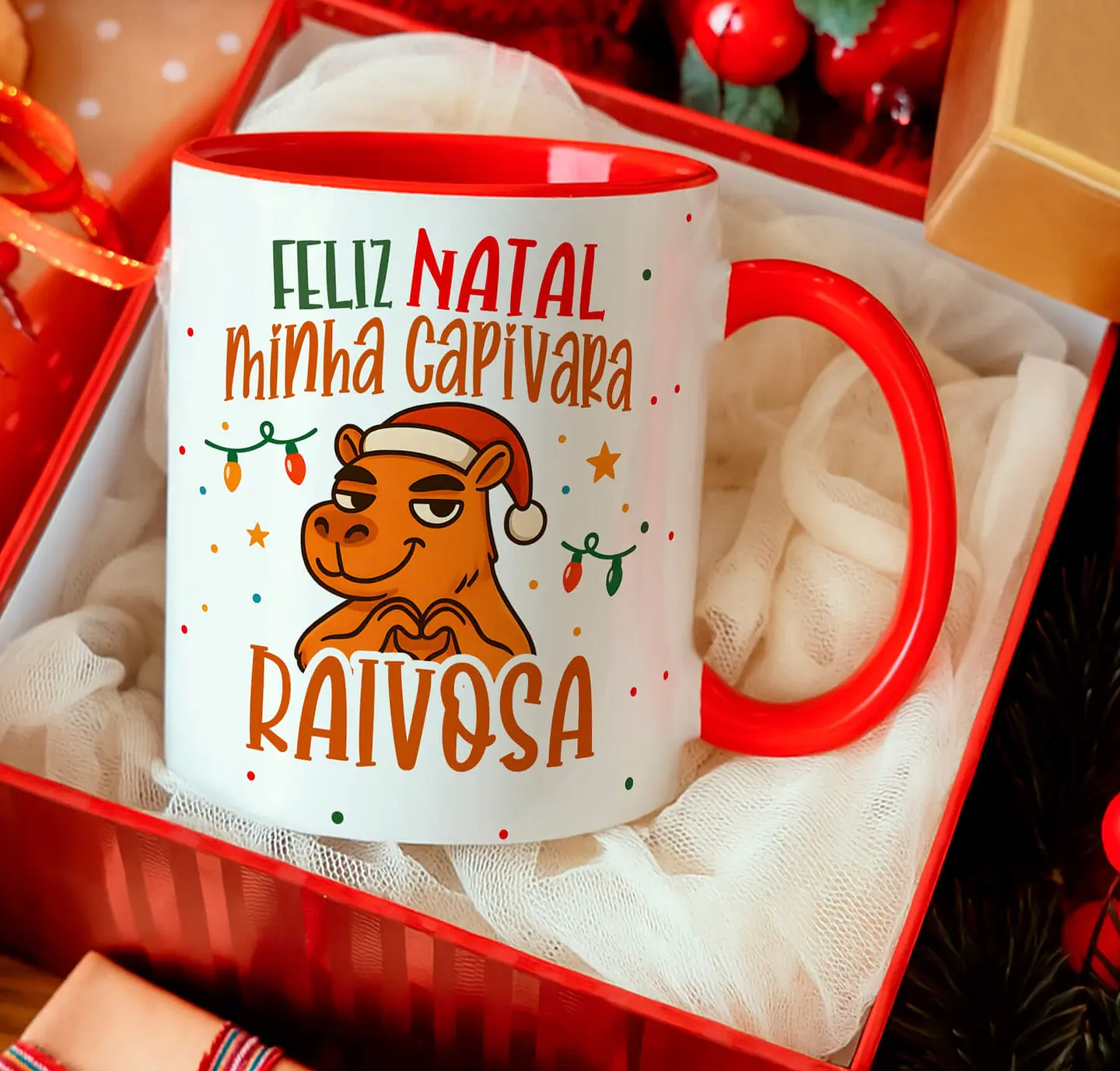 12 Artes para Caneca Capivara Natalina Arquivo Editável  3