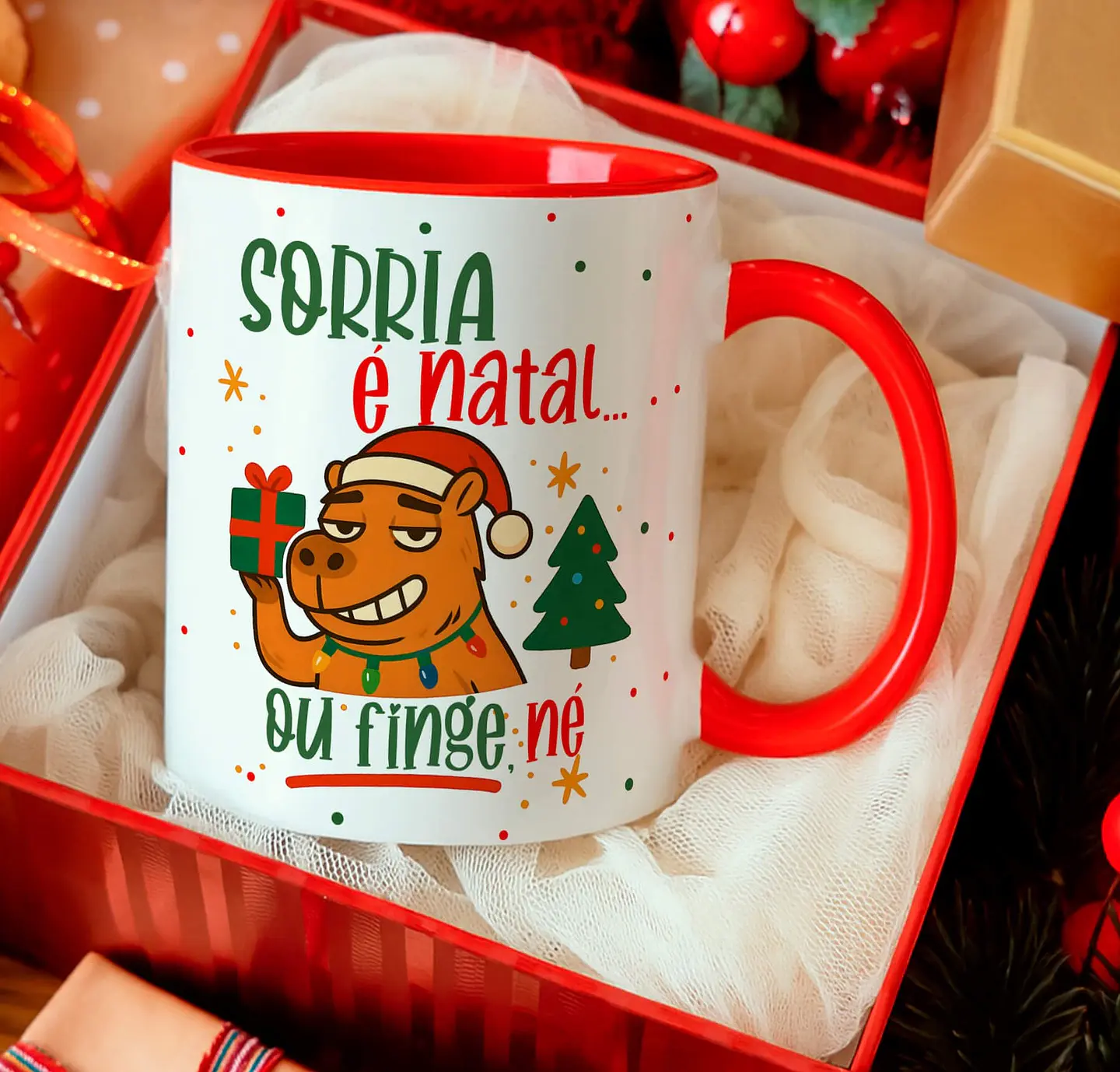 12 Artes para Caneca Capivara Natalina Arquivo Editável  4