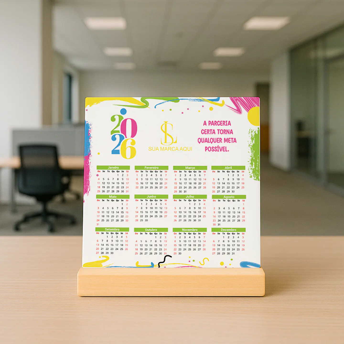 9 Artes para Azulejo Corporativo Calendário Arquivo editável  4