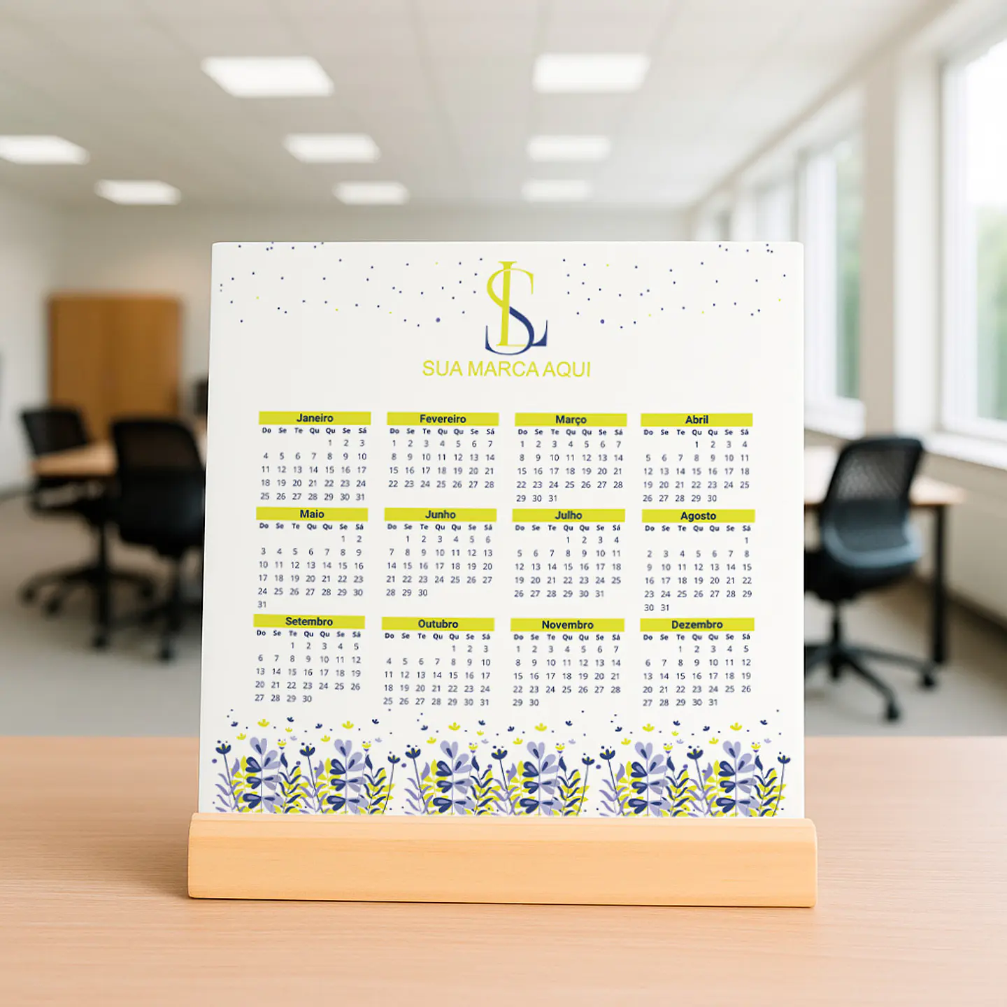 9 Artes para Azulejo Corporativo Calendário Arquivo editável  5