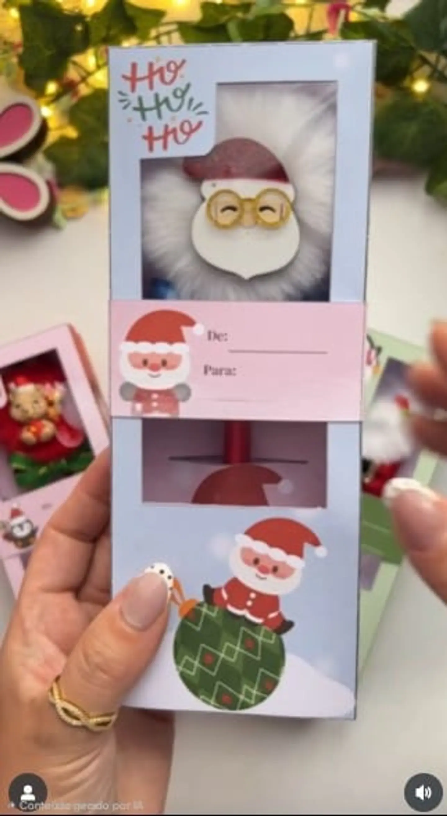 Arquivo Caixa Pompom Natal Arquivo em Pdf  2