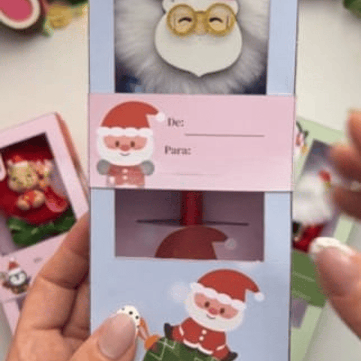 Arquivo Caixa Pompom Natal Arquivo em Pdf  2