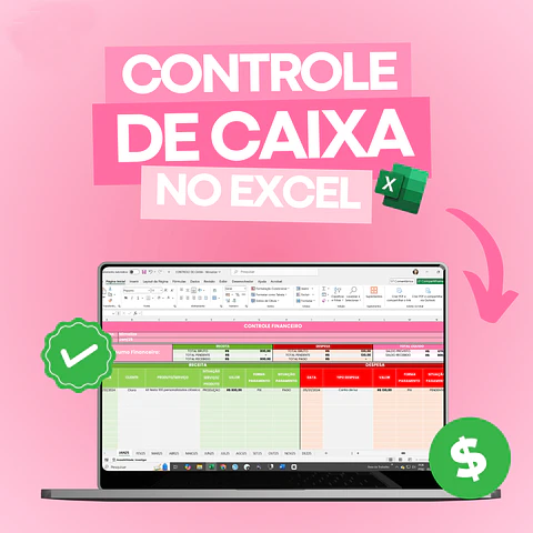 Arquivo Planilha para controle de Caixa Produto e Pedidos Editável em Excel